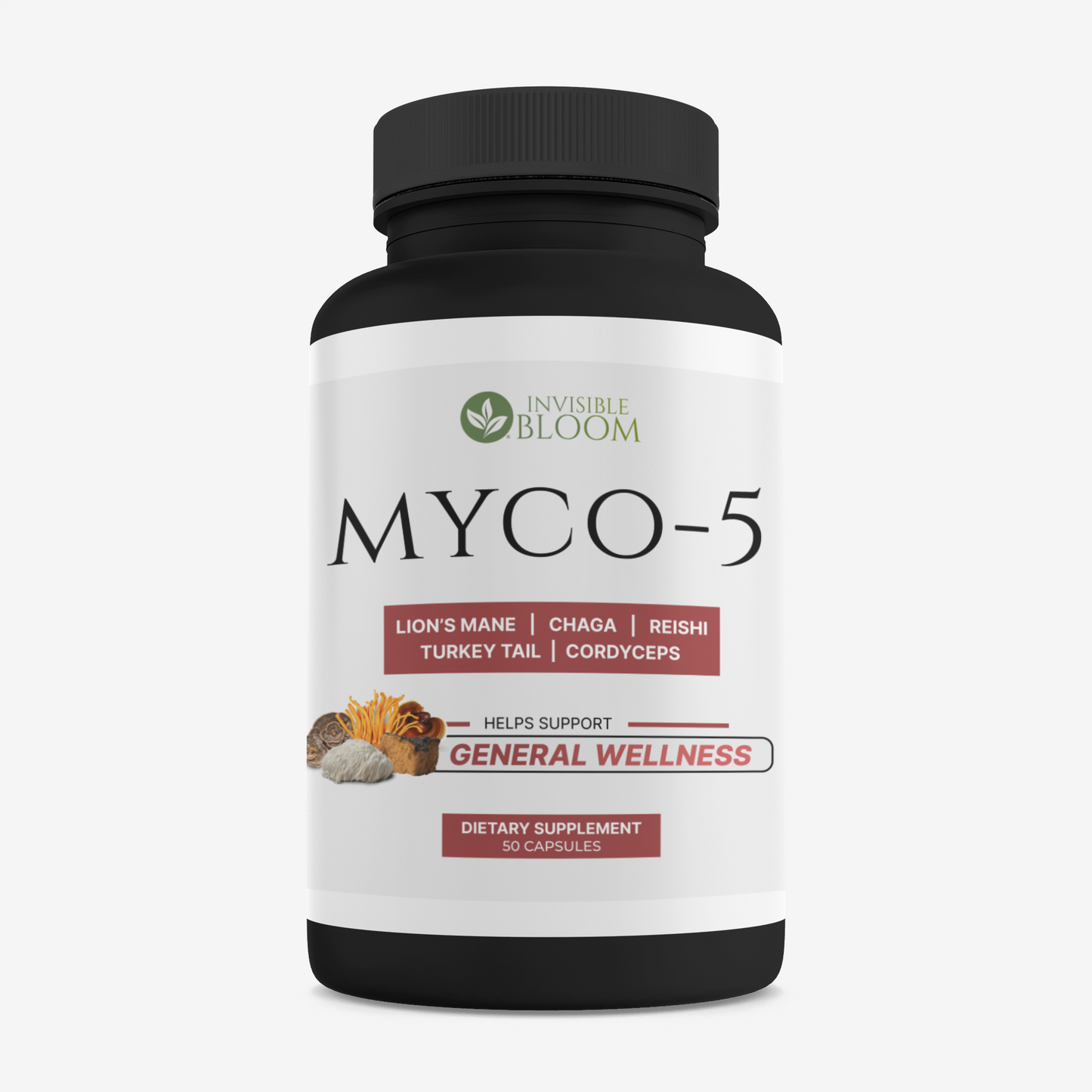 Myco-5 | Premium Mushroom Extract Blend | 5 Mushrooms in a Single Capsule!